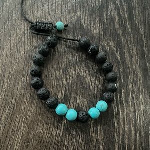 Anxiety Black & Teal Bracelet